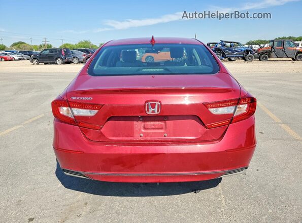 1HGCV1F10JA021206 2018 HONDA ACCORD Red Вид ззаду