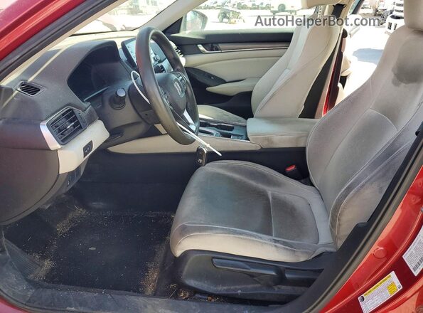 1HGCV1F10JA021206 2018 HONDA ACCORD Red Вид салону спереду