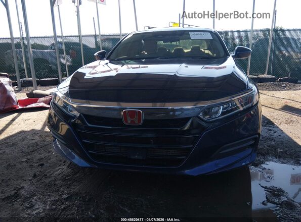 1HGCV1F10JA056568 2018 HONDA ACCORD Blue Front view