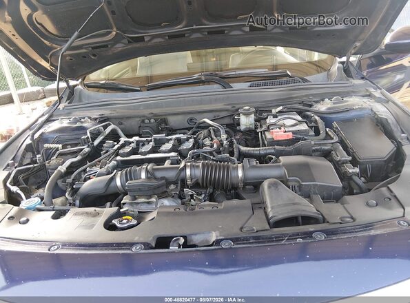 1HGCV1F10JA056568 2018 HONDA ACCORD Blue Rear view