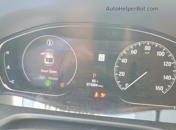 1HGCV1F10JA188228 2018 HONDA ACCORD Gray Вид щитка приладів