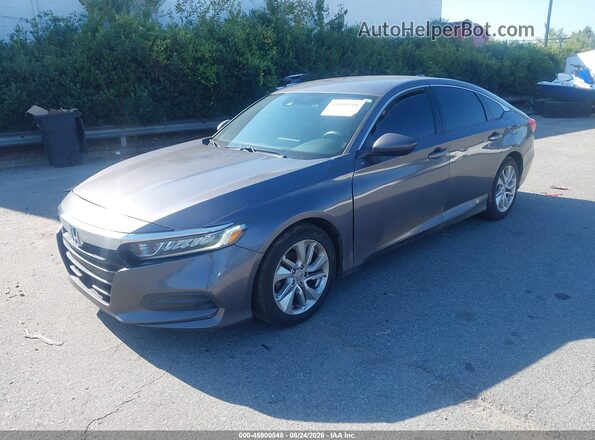 1HGCV1F10JA230641 2018 HONDA ACCORD Gray Front left