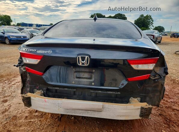 1HGCV1F10JA251523 2018 HONDA ACCORD Black უკანა ხედი