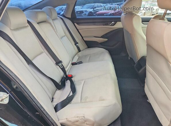 1HGCV1F10JA251523 2018 HONDA ACCORD Black უკანა სავარძლების ხედი