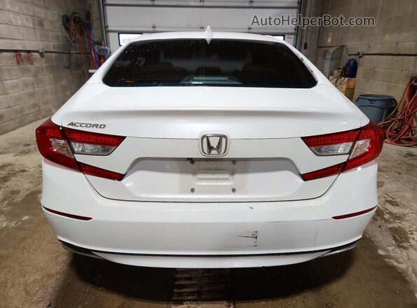 1HGCV1F10KA017612 2019 HONDA ACCORD White Rear view