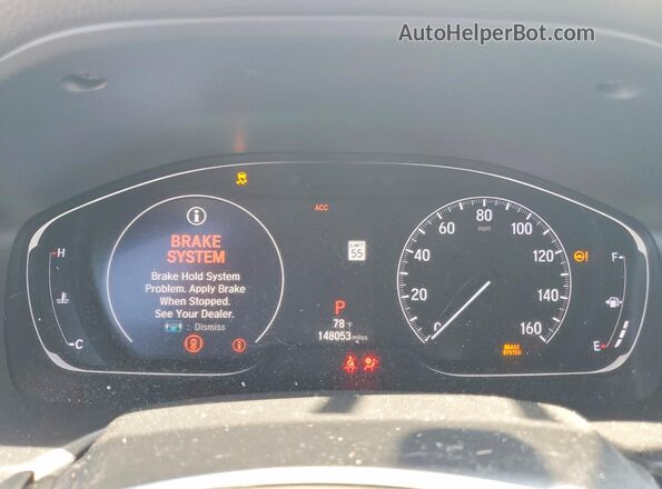 1HGCV1F10KA030439 2019 HONDA ACCORD White Вид щитка приладів