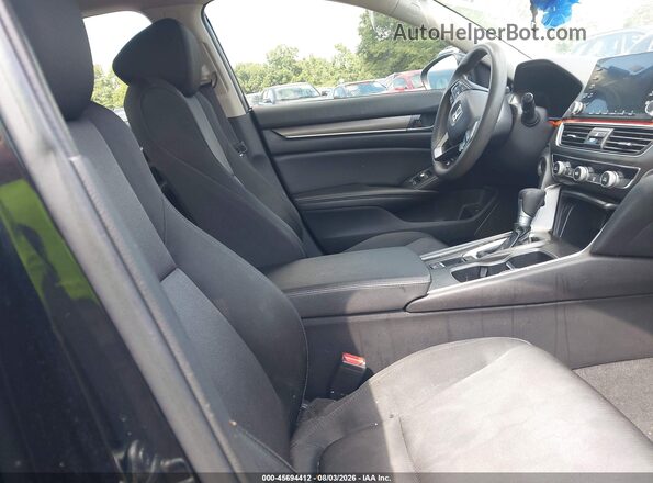 1HGCV1F10KA049928 2019 HONDA ACCORD Black Widok wnętrza z przodu