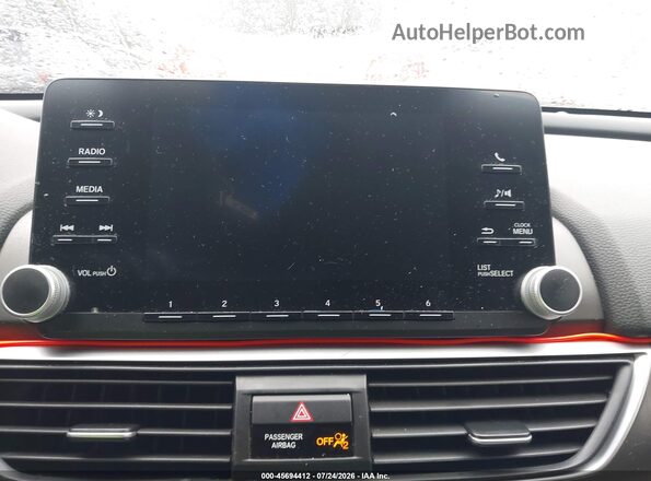 1HGCV1F10KA049928 2019 HONDA ACCORD Black Widok zestawu wskaźników