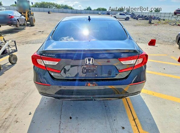 1HGCV1F10KA072688 2019 HONDA ACCORD Black Rear view