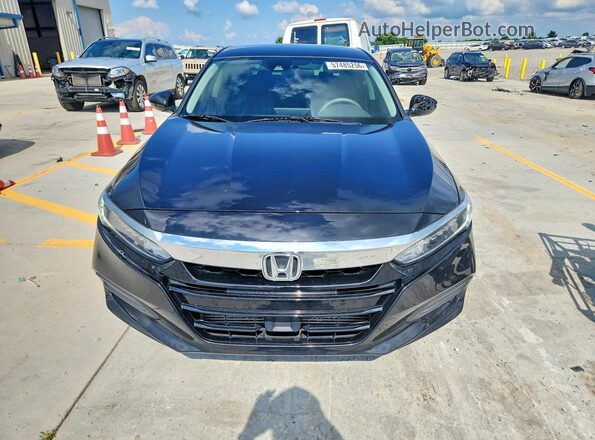 1HGCV1F10KA072688 2019 HONDA ACCORD Black Front view