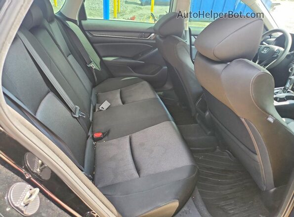 1HGCV1F10KA072688 2019 HONDA ACCORD Black Rear seats view