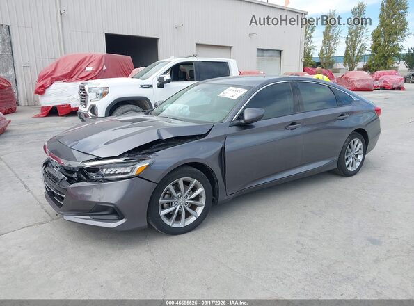1HGCV1F10MA116370 2021 HONDA ACCORD Gray Передня ліва чверть