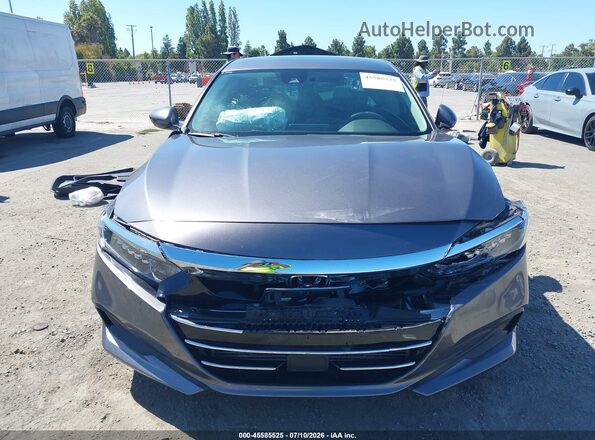 1HGCV1F10MA116370 2021 HONDA ACCORD Gray Вид щитка приладів