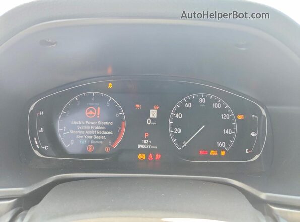 1HGCV1F10NA030865 2022 HONDA ACCORD Gray Вид щитка приладів