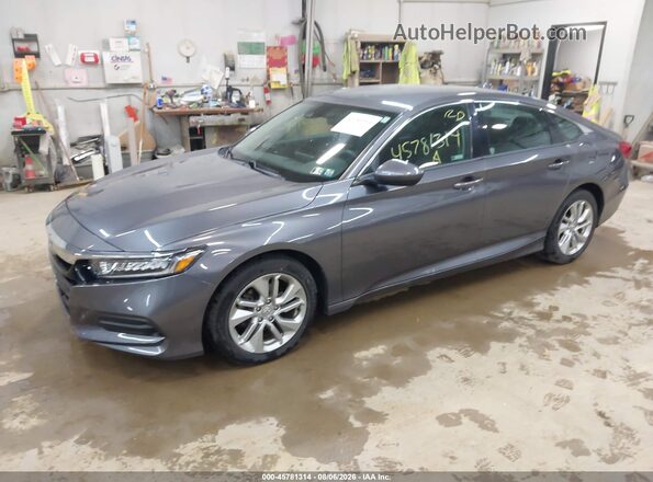 1HGCV1F11KA060033 2019 HONDA ACCORD Gray წინა მარცხენა ხედი სამი მეოთხედიდან