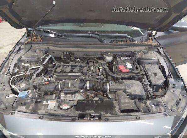 1HGCV1F11KA060033 2019 HONDA ACCORD Gray უკანა ხედი