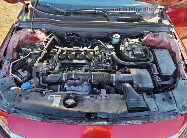 1HGCV1F11KA083277 2019 HONDA ACCORD Red უკანა სალონის ხედი