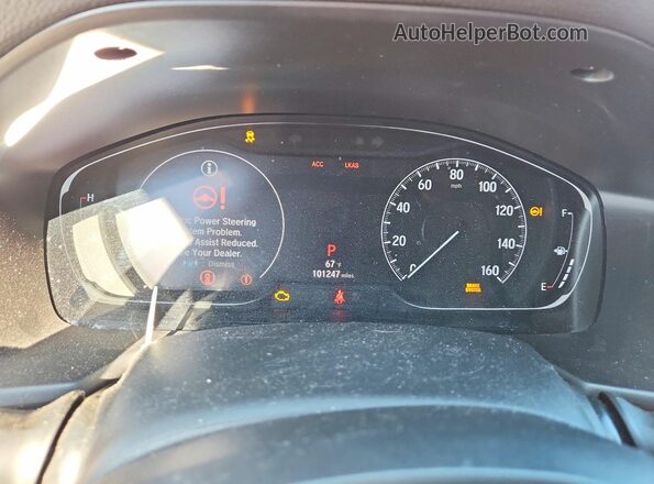 1HGCV1F11KA083277 2019 HONDA ACCORD Red ხელსაწყოთა პანელის ხედი