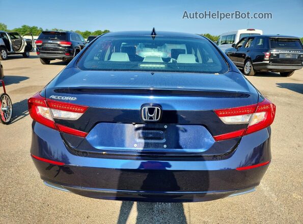 1HGCV1F11LA017443 2020 HONDA ACCORD Blue Հետևի տեսք