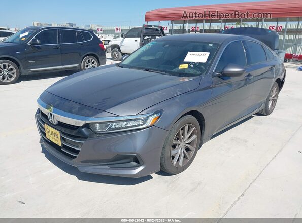 1HGCV1F11MA012485 2021 HONDA ACCORD Gray Przód lewy