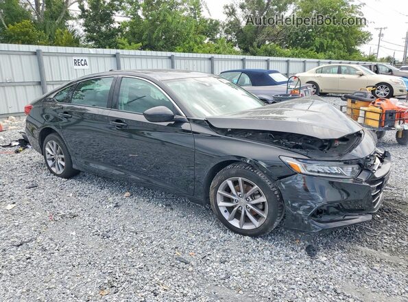 1HGCV1F11MA013149 2021 HONDA ACCORD Черный Передняя правая четверть