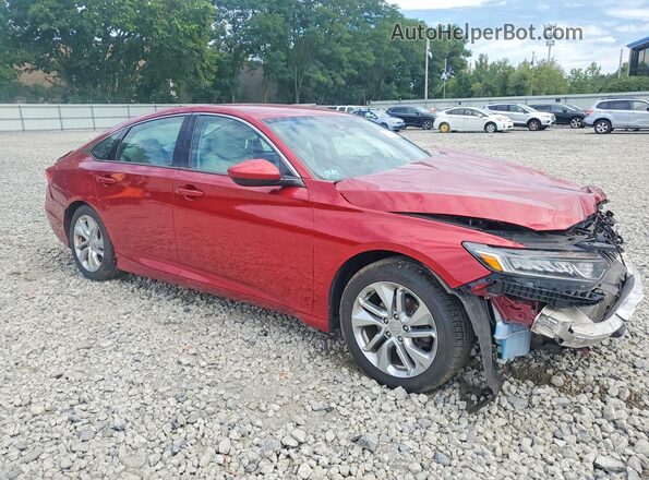 1HGCV1F12JA103731 2018 HONDA ACCORD Красный Передняя правая четверть