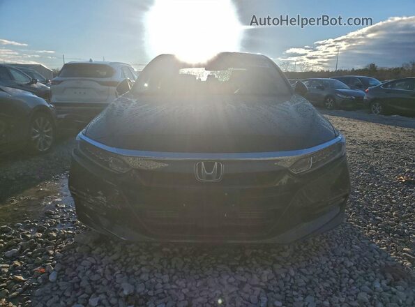 1HGCV1F12JA263382 2018 HONDA ACCORD Black წინა ხედი