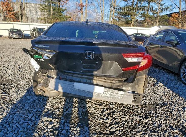 1HGCV1F12JA263382 2018 HONDA ACCORD Black უკანა ხედი