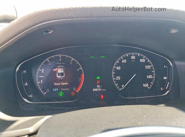 1HGCV1F12KA102256 2019 HONDA ACCORD Black Սարքավորումների վահանակի տեսք
