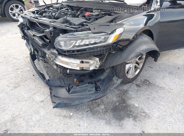 1HGCV1F12KA175434 2019 HONDA ACCORD Black Widok z przodu