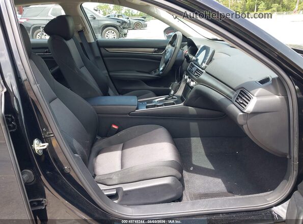 1HGCV1F12KA175434 2019 HONDA ACCORD Black Widok wnętrza z przodu