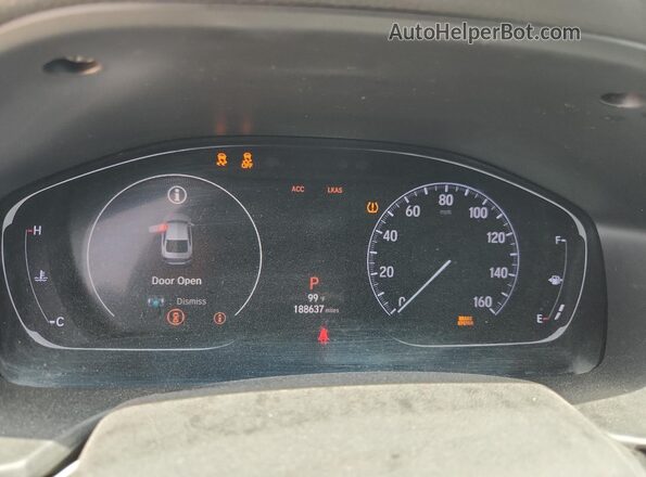 1HGCV1F12LA106874 2020 HONDA ACCORD Blue Вид щитка приладів