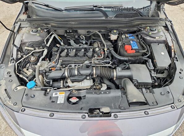 1HGCV1F12MA008882 2021 HONDA ACCORD Серый Вид задней части салона