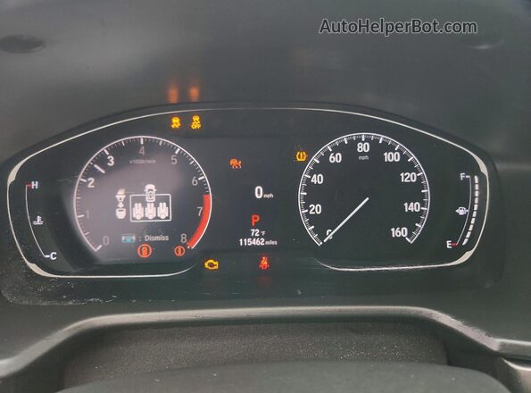 1HGCV1F12MA008882 2021 HONDA ACCORD Серый Вид щитка приборов