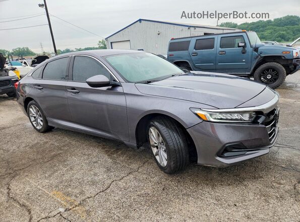 1HGCV1F12MA008882 2021 HONDA ACCORD Серый Передняя правая четверть