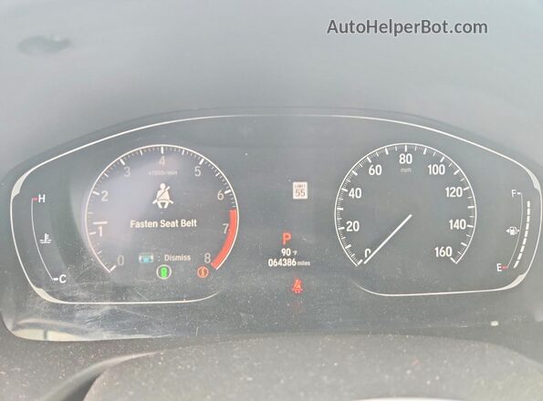 1HGCV1F13JA112308 2018 HONDA ACCORD White Vista del cuadro de instrumentos