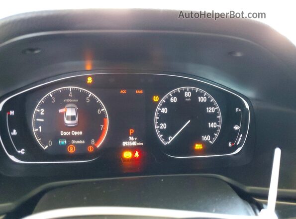 1HGCV1F13KA015935 2019 HONDA ACCORD Black Սարքավորումների վահանակի տեսք