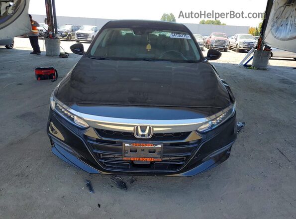 1HGCV1F13KA015935 2019 HONDA ACCORD Black Դիմացի տեսք