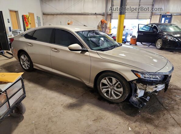 1HGCV1F13KA055965 2019 HONDA ACCORD Желто-коричневый Передняя правая четверть