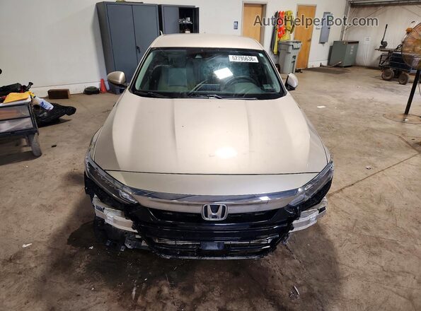 1HGCV1F13KA055965 2019 HONDA ACCORD Желто-коричневый Вид спереди