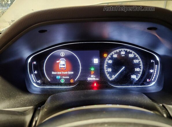 1HGCV1F13KA055965 2019 HONDA ACCORD Желто-коричневый Вид щитка приборов