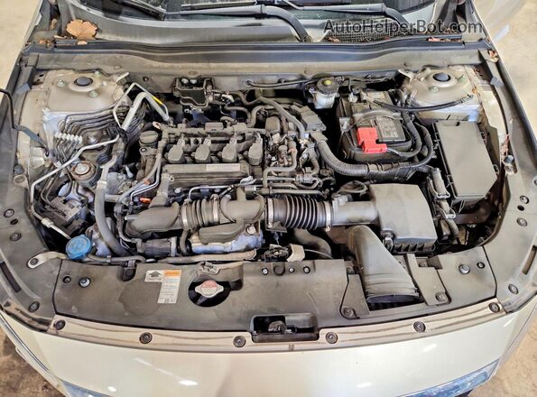 1HGCV1F13KA055965 2019 HONDA ACCORD Желто-коричневый Вид задней части салона