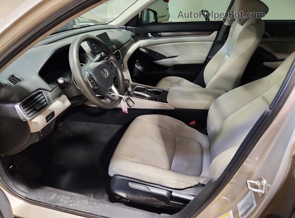 1HGCV1F13KA055965 2019 HONDA ACCORD Желто-коричневый Вид салона спереди