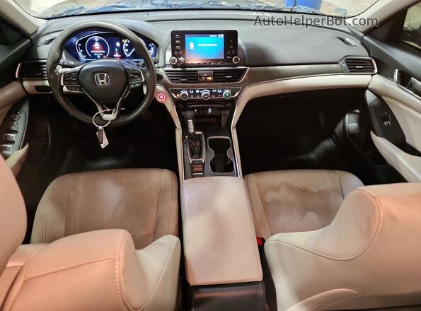 1HGCV1F13KA055965 2019 HONDA ACCORD Желто-коричневый Вид панели приборов
