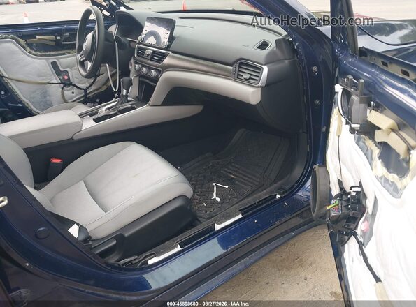1HGCV1F13KA141633 2019 HONDA ACCORD Blue წინა სალონის ხედი