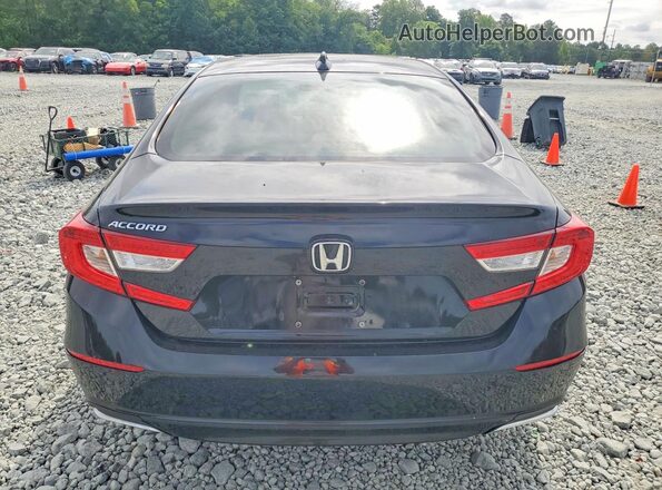 1HGCV1F13NA006530 2022 HONDA ACCORD Black უკანა ხედი
