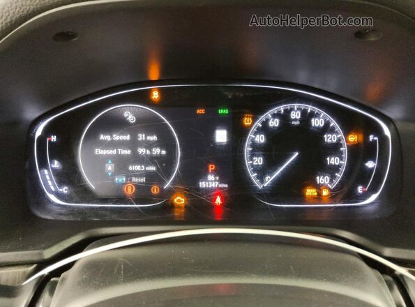 1HGCV1F14JA031298 2018 HONDA ACCORD Brown Vista del cuadro de instrumentos