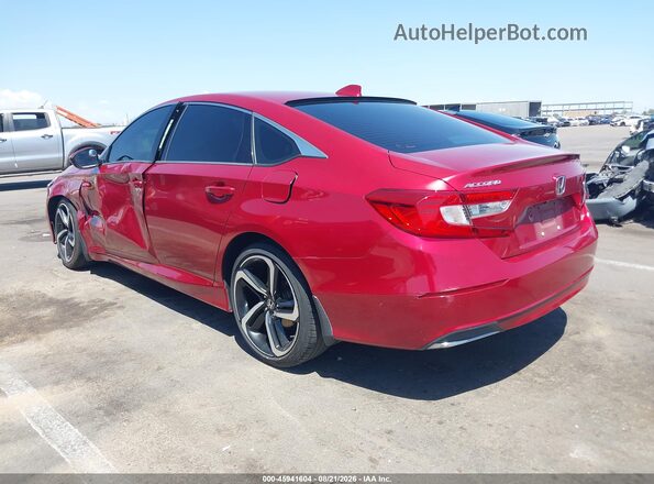 1HGCV1F14JA200686 2018 HONDA ACCORD Red Задня ліва чверть