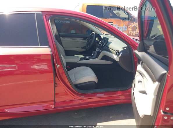 1HGCV1F14JA200686 2018 HONDA ACCORD Red Вид салону спереду
