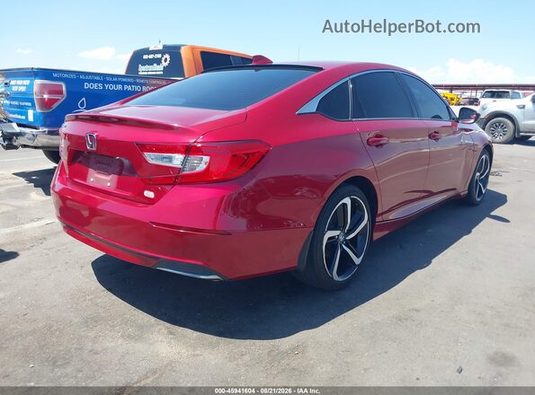 1HGCV1F14JA200686 2018 HONDA ACCORD Red Задня права чверть